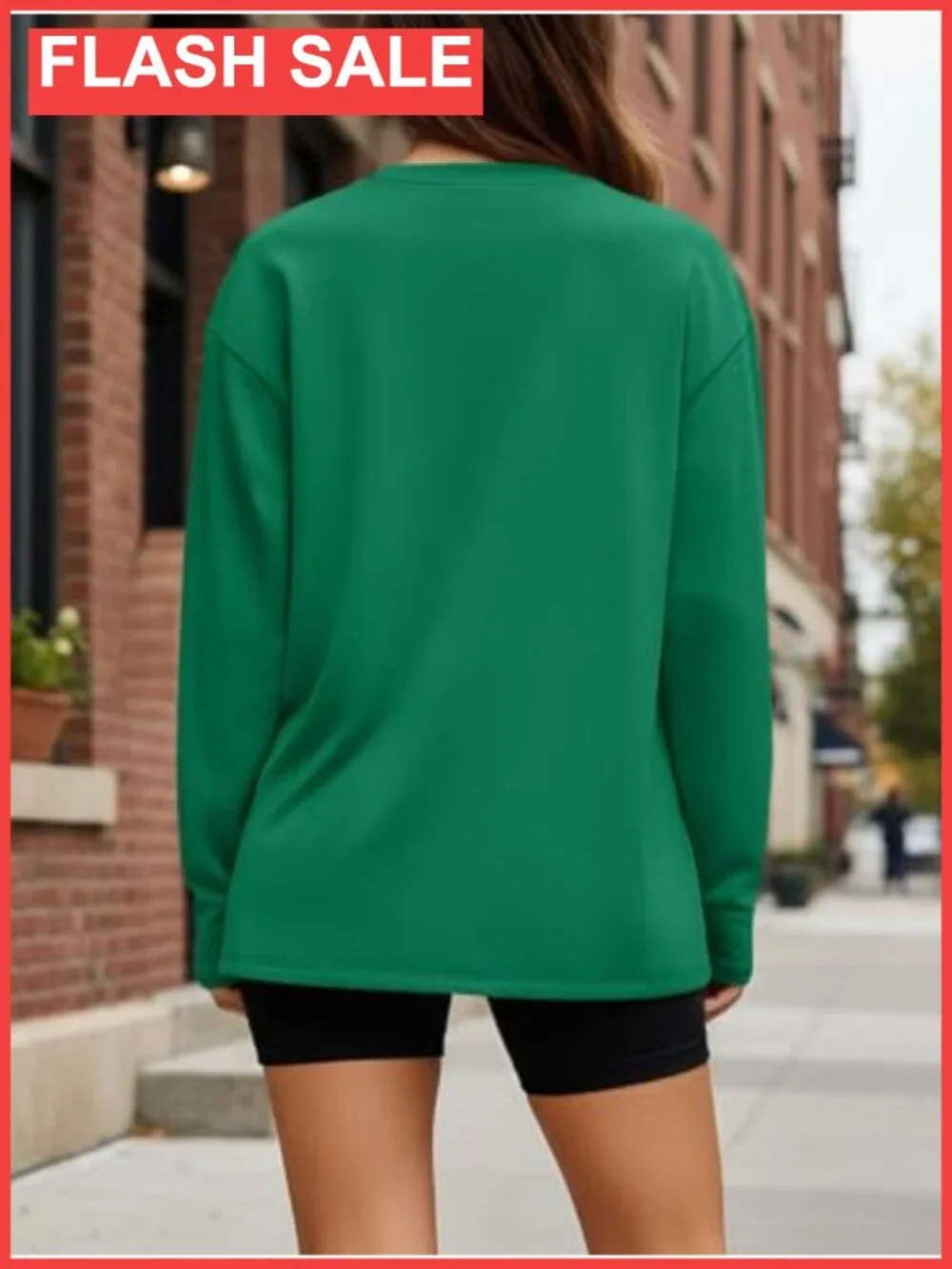 Oversized Long Sleeve Crew Neck T-Shirt Casual Fall Tee for Women